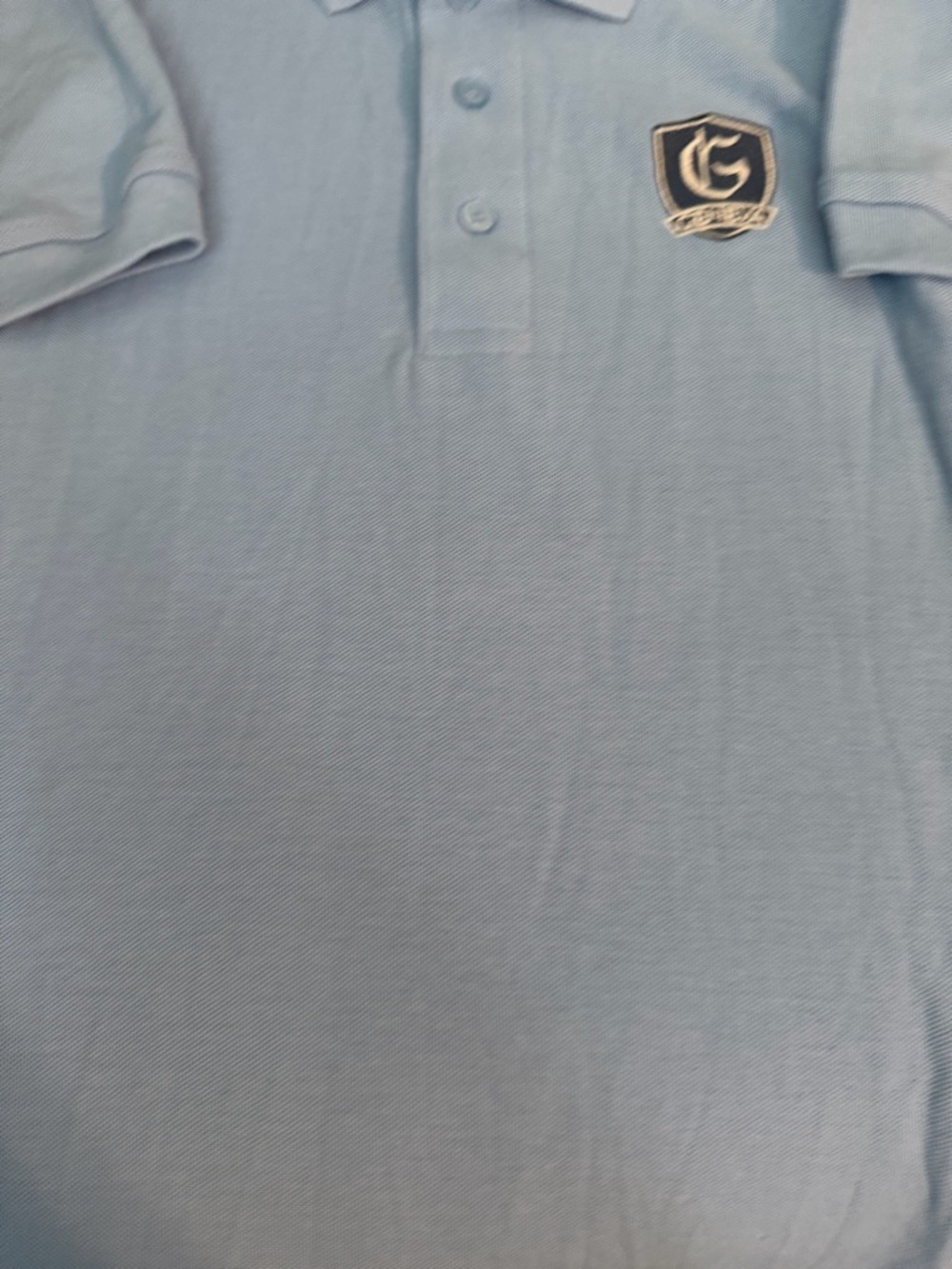Tom Sawyer Light Blue Kids Polo Shirt with Geneva Crest Detail YXS 5/6